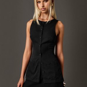 Mystick Vest Top Black