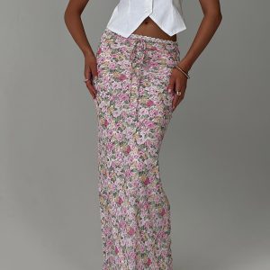Emily Maxi Skirt Pink Floral