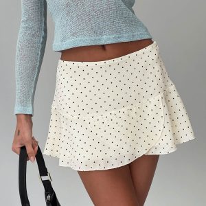 Sonsie Mini Skirt Cream