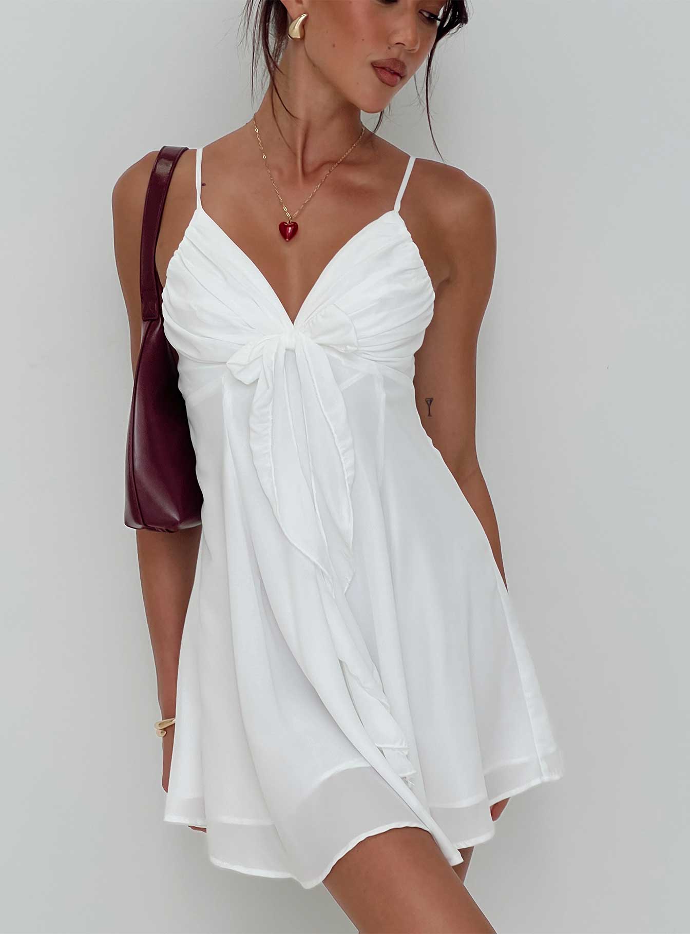 Moon Quartz Mini Dress White - Image 8