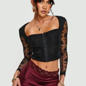 Lilting Long Sleeve Top Black