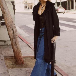 After Party Shearling Jacket Black