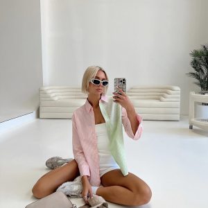 Keyra Shirt Pink / Green