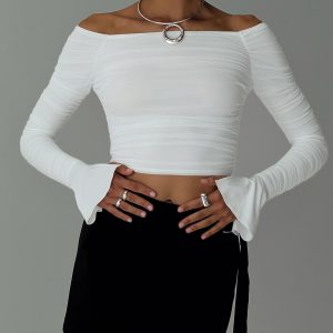 Moreno Off The Shoulder Top White