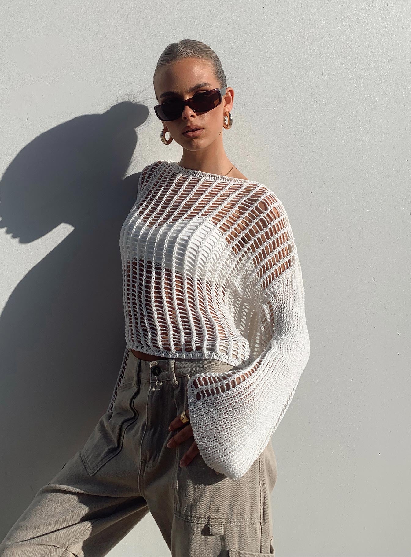 The Kennedy Sweater White Lower Impact