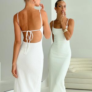 Elestria Maxi Dress White