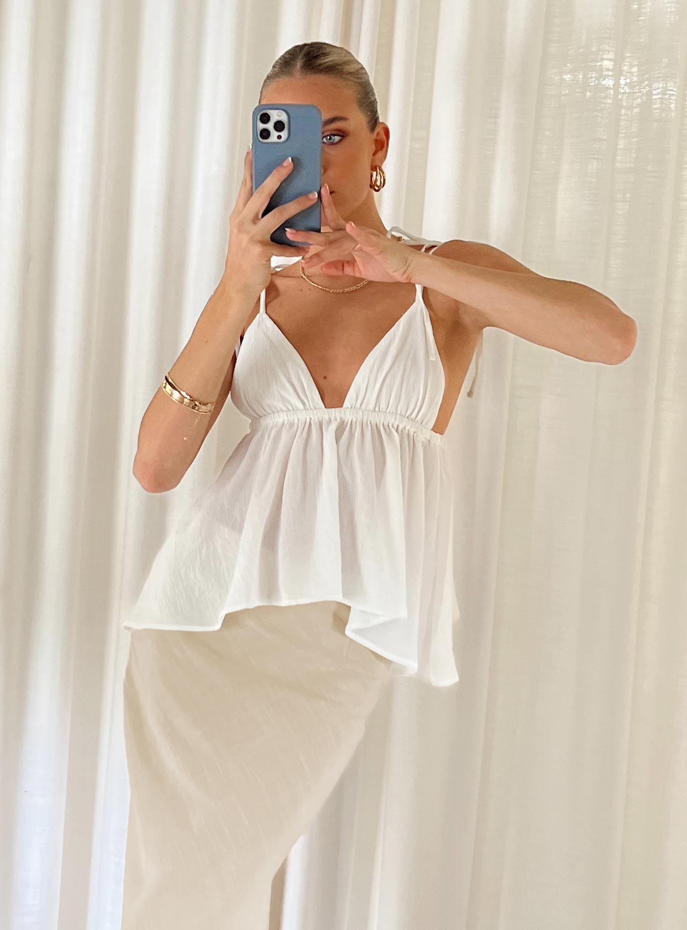 Hearts Flutter Top Ivory - Image 2