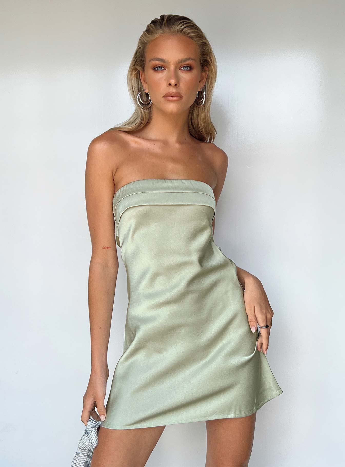 Phillipa Mini Dress Sage - Image 6