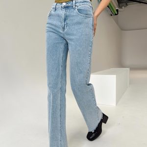 Pyrene Straight Leg Jeans Mid Wash Denim