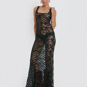 Zhara Lace Dress Black