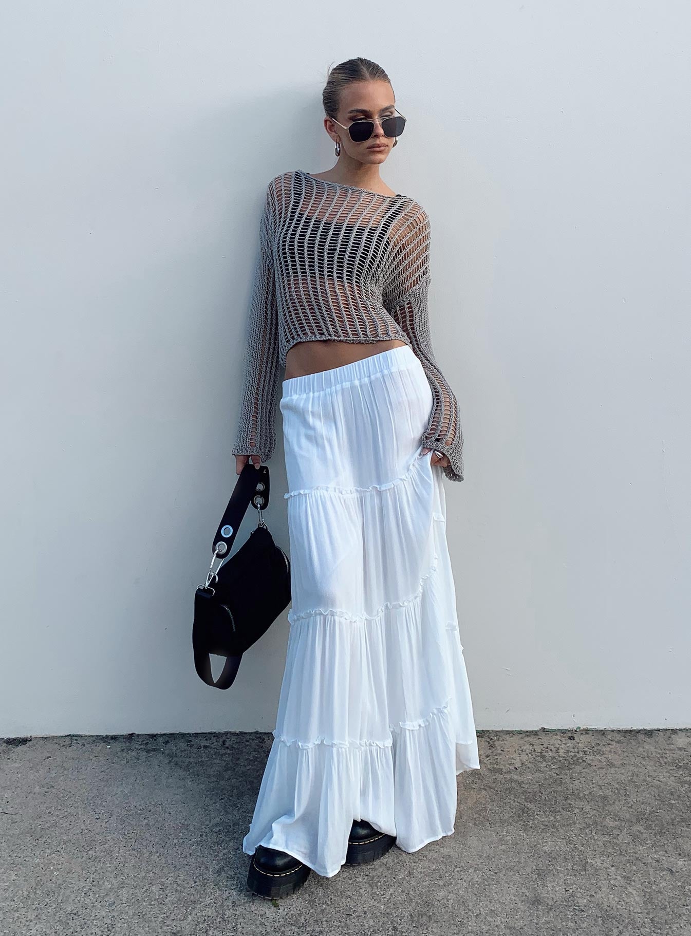 Miriah Maxi Skirt White - Image 8
