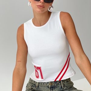 Fast 67 Tank Top White / Red
