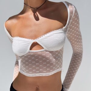 Clapton Long Sleeve Top White