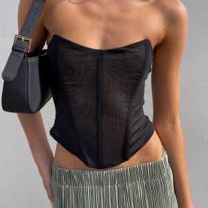 Azriel Strapless Bustier Black Low Impact