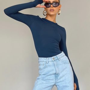 Farro Long Sleeve Top Navy