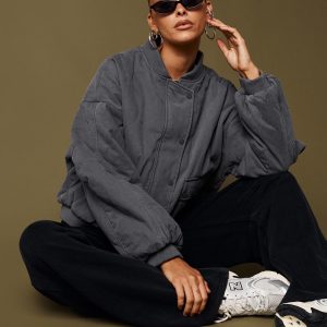 Stick Season Quilted Jacket Grey