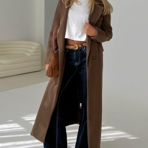 Lovergirl Longline Coat Brown