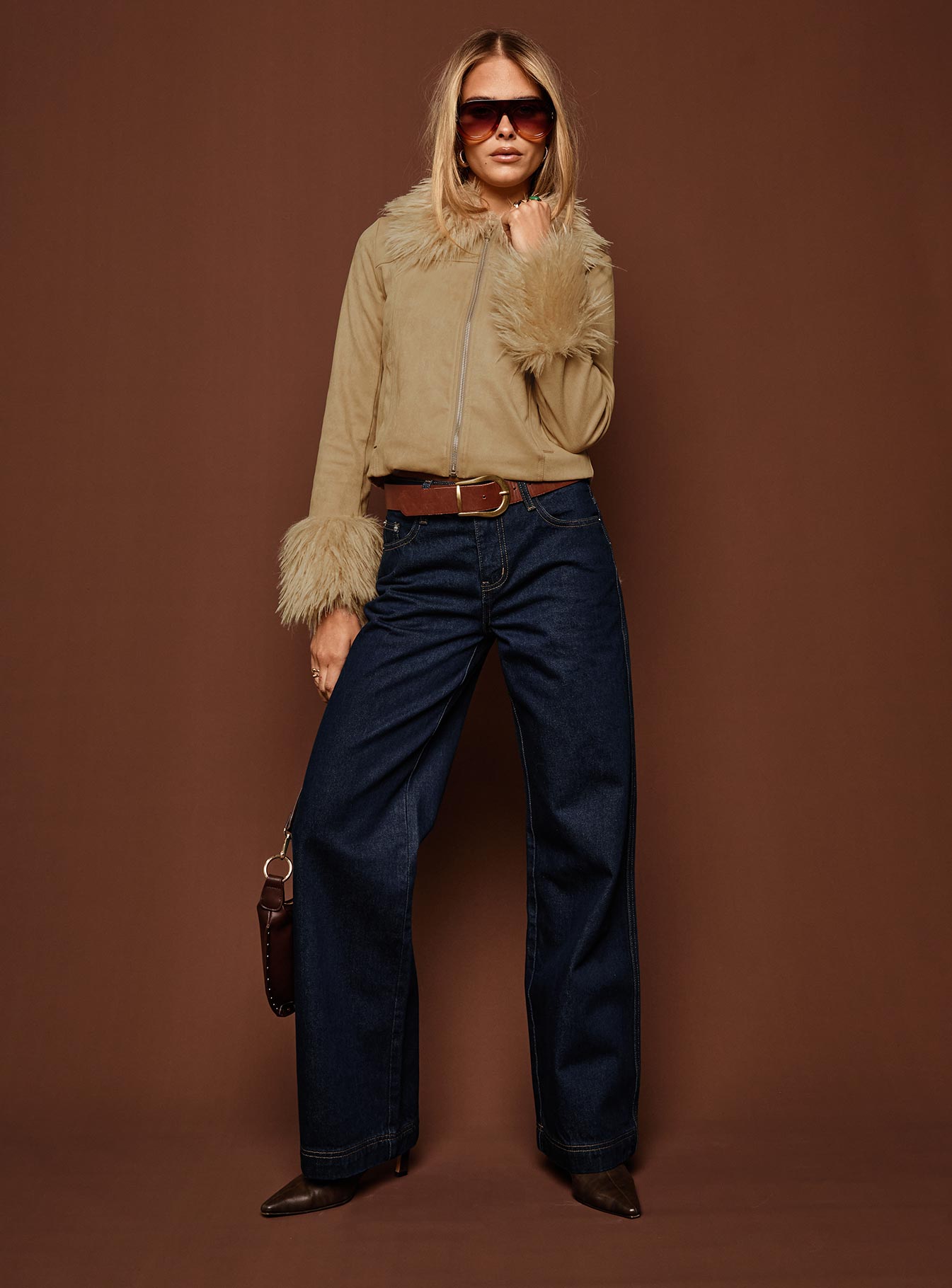 Jankins Mid Rise Baggy Jeans Dark Blue Wash - Image 11