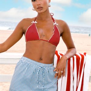 My Way Skort Blue Gingham