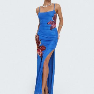 Bespoke Maxi Dress Blue