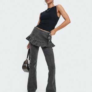 Jordynne Layered Pant Washed Black