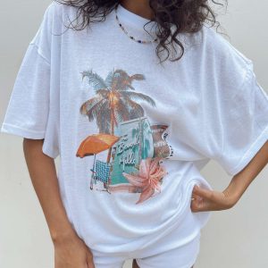 Vacay Oversized Tee White