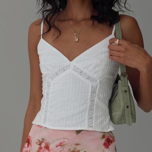 Rusha Cami Top White