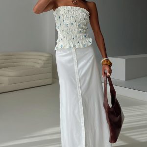 Jasmira Maxi Skirt White