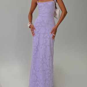 Celena Maxi Dress Lilac Burnout
