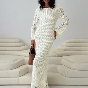 Westy Knit Maxi Dress Cream