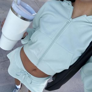 Revive Zip Through Hoodie Blue