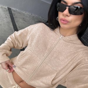 Revive Zip Through Hoodie Oat Marle