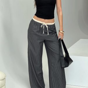 Seraphic Pants Charcoal Stripe