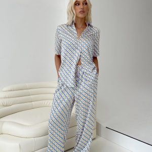 Golda Pant Blues Geo