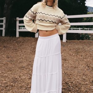 Miriah Maxi Skirt White Low Impact