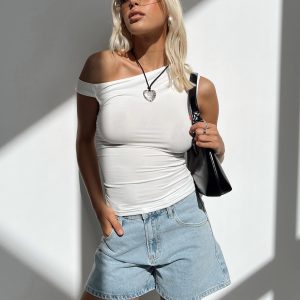 Saldana Shorts Light Wash Denim