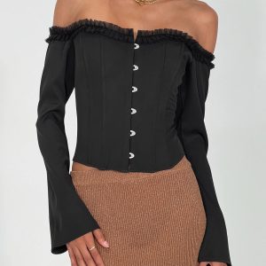 Avaah Off The Shoulder Top Black