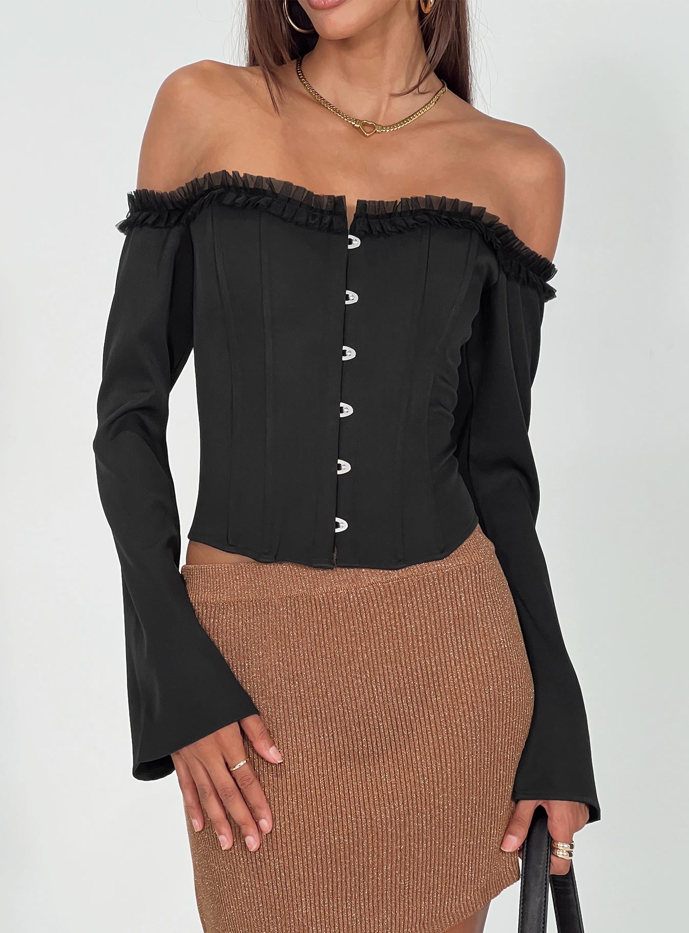 Avaah Off The Shoulder Top Black