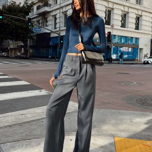 Archer Pants Pinstripe Grey