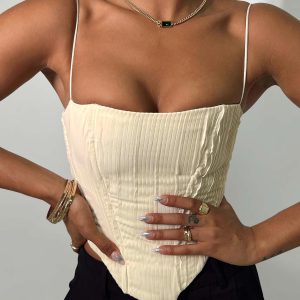 Daintree Plisse Corset Beige