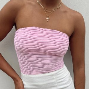Makena Strapless Bodysuit Pink