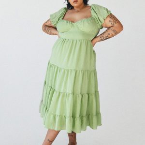 Danny Midi Dress Green Curve