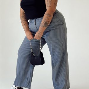 Archer Pants Pinstripe Grey Curve