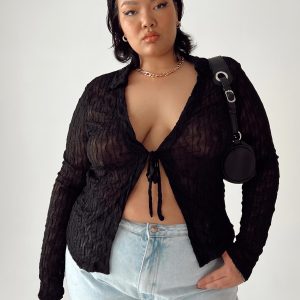 Marcos Long Sleeve Top Black Curve