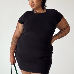 Classic Mini Dress Black Curve