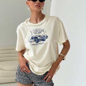 Lennys Auto Oversized Tee Cream