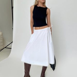 Taka Midi Skirt White