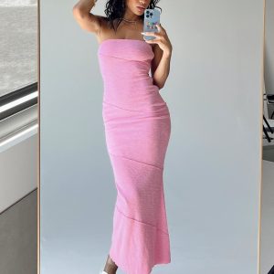 Oscar Midi Dress Pink