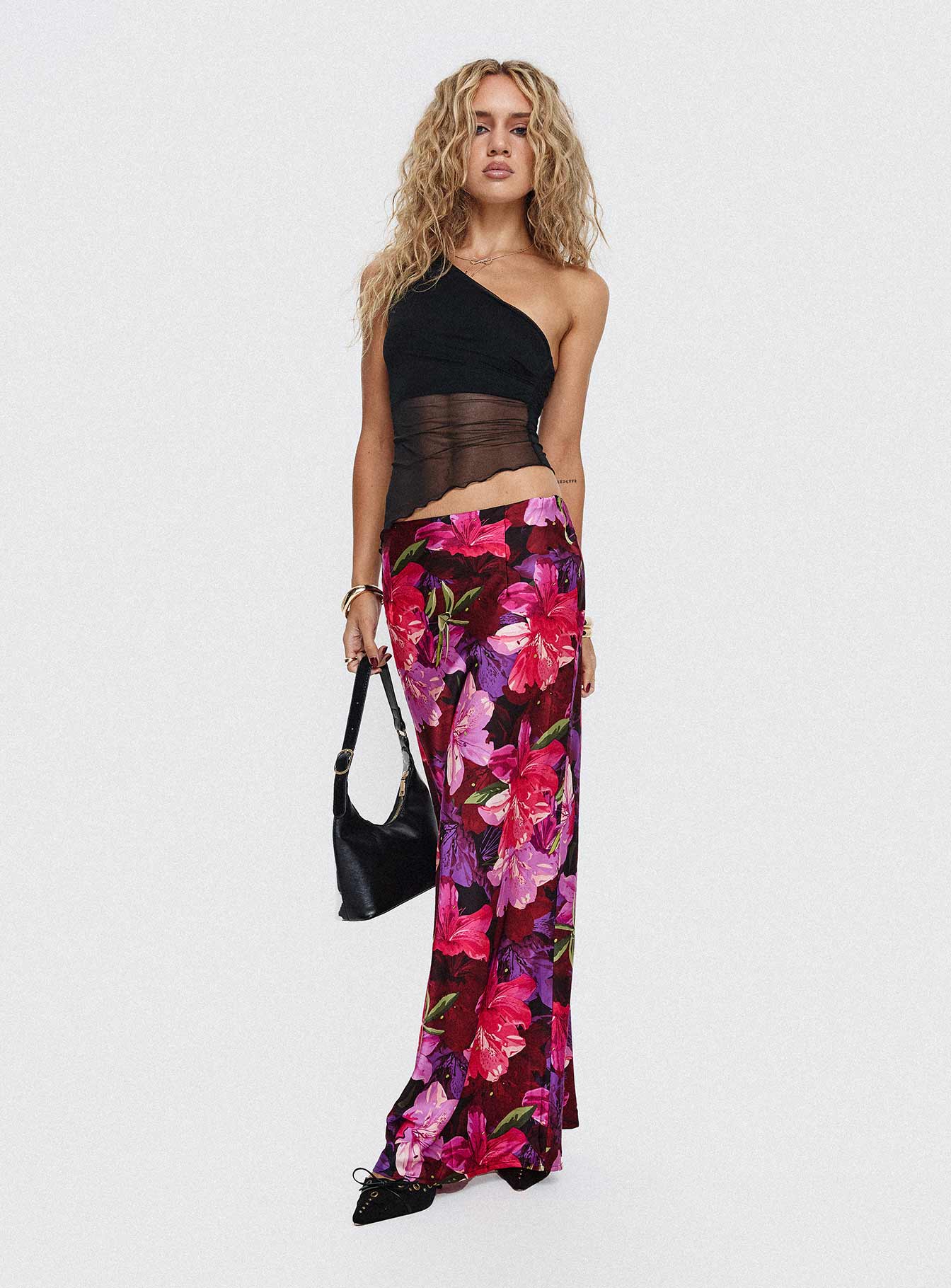 Joder Maxi Skirt Purple Floral - Image 2