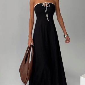 Bijou Strapless Maxi Dress Black